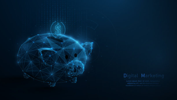 储蓄罐图标数字在线营销图片下载