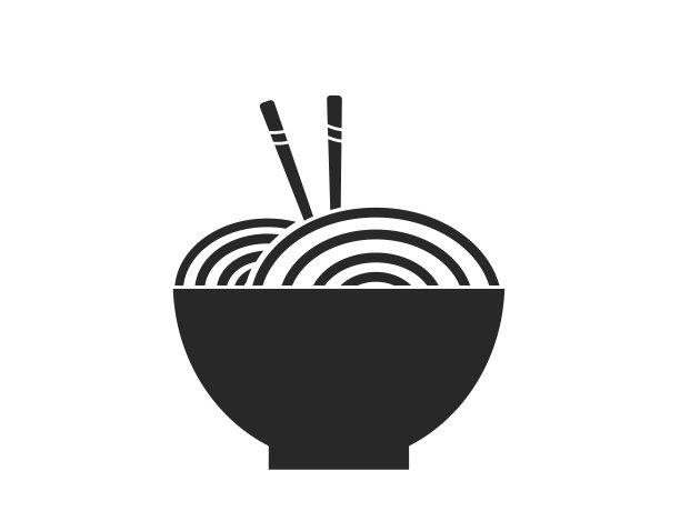 面图标。亚洲的街头食品。碗拉面图标。图片下载