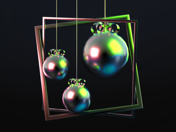 精美奢华新年圣诞节日3D背景图片下载