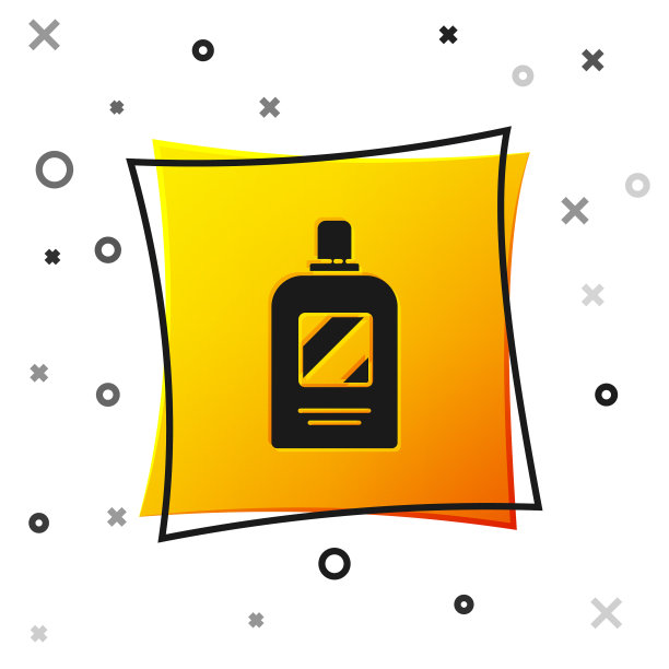 黑色瓶子的洗发水图标孤立在白色图片下载