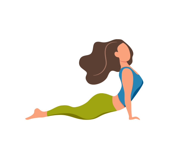 女孩练习瑜伽体式姿势和健康的生活方式可爱的卡通风格矢量插图。健身设计锻炼女性的训练理念。女性角色展示姿势的集合图片下载