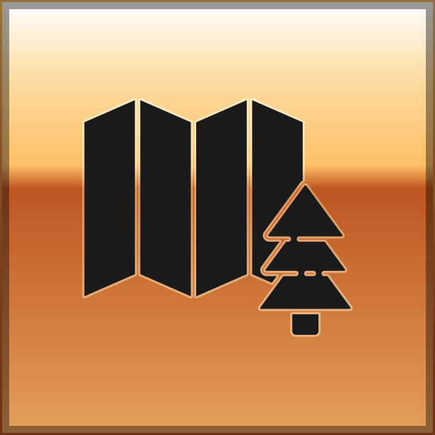 地图图标上的黑色位置森林图片下载