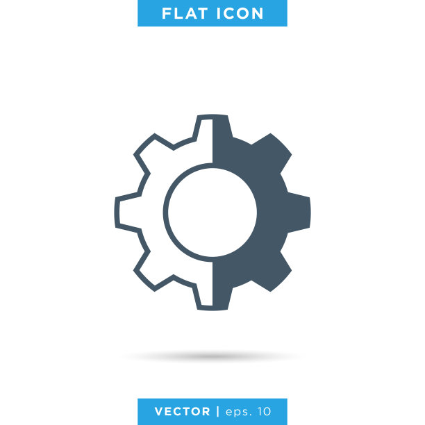 齿轮图标矢量股票插图设计模板。图片下载