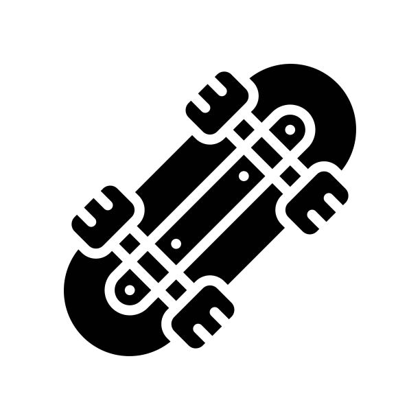 交通图标相关滑板轮胎矢量在固体设计，图片下载