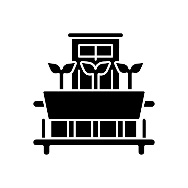 窗台园艺黑色字形图标图片下载