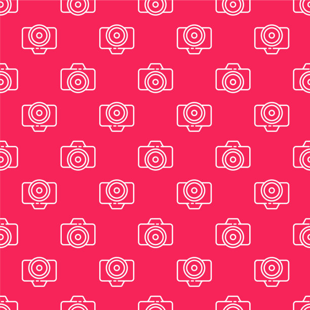 白线照片相机图标隔离无缝图片下载