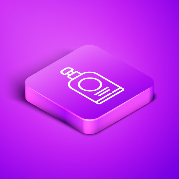 等距线手消毒液瓶图标隔离图片下载