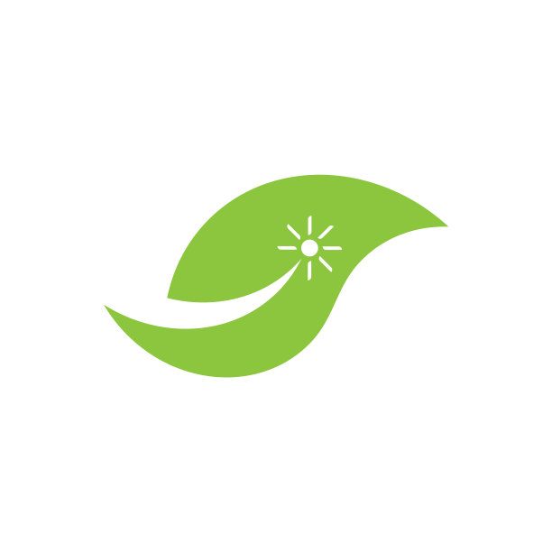 几何叶太阳标志标志图片下载