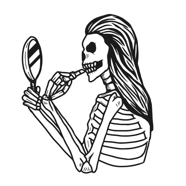 女人骷髅妆图片下载