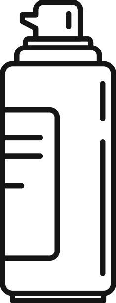 塑料uv霜瓶图标轮廓风格图片下载