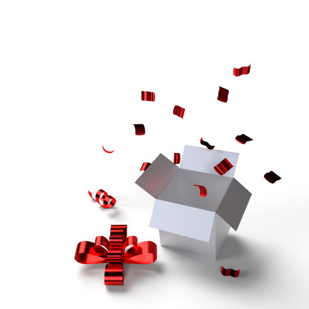 圣诞礼物盒的3D渲染插图图片下载