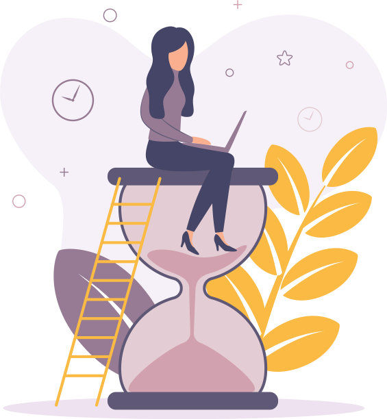 一个女人坐在沙漏女人身上图片下载