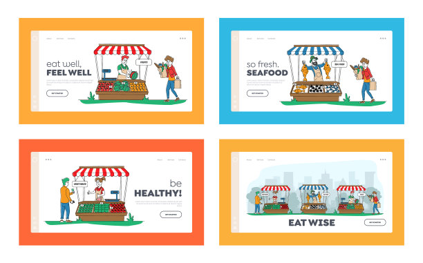 农民出售生态健康的有机食品图片下载