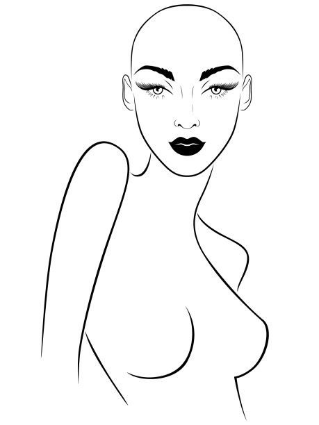 迷人和性感的无毛女人图片下载