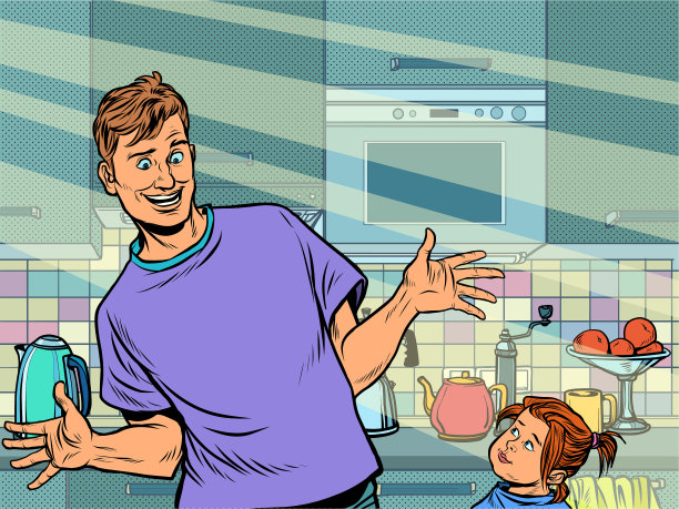 父女幸福家庭图片下载