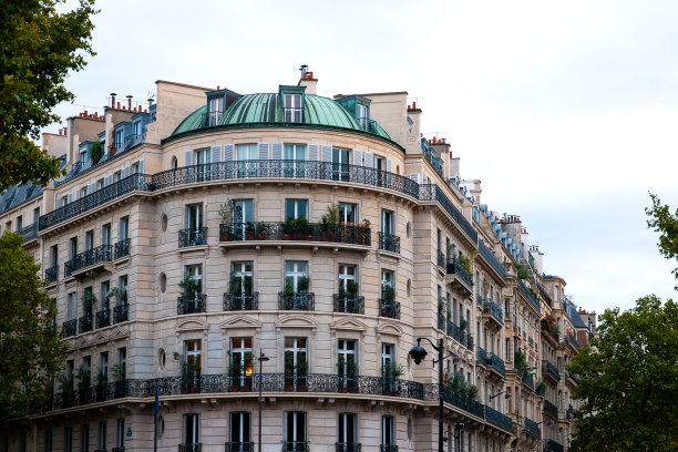 典型的巴黎公寓外观图片下载