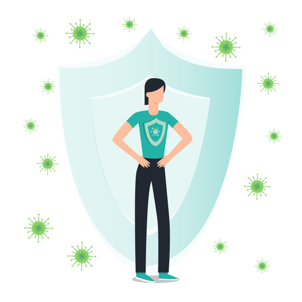 免疫系统图标标志健康细菌图片下载