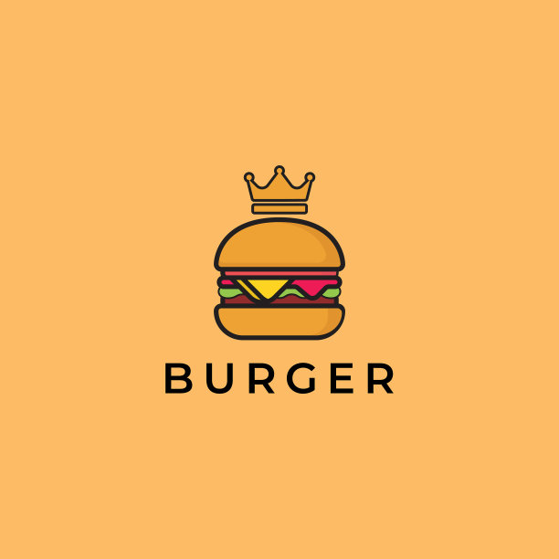 汉堡标志设计-餐厅标志模板图片下载