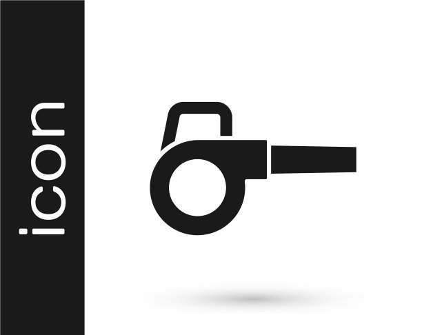 灰叶花园吹风机图标孤立在白色图片下载