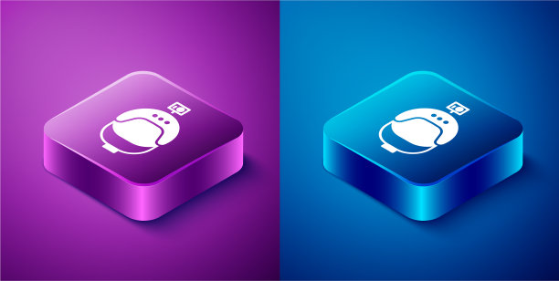 等距头盔和行动摄像头图标隔离图片下载