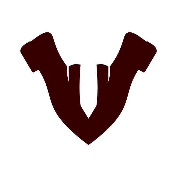 首字母v标志模板与鞋的符号图片下载