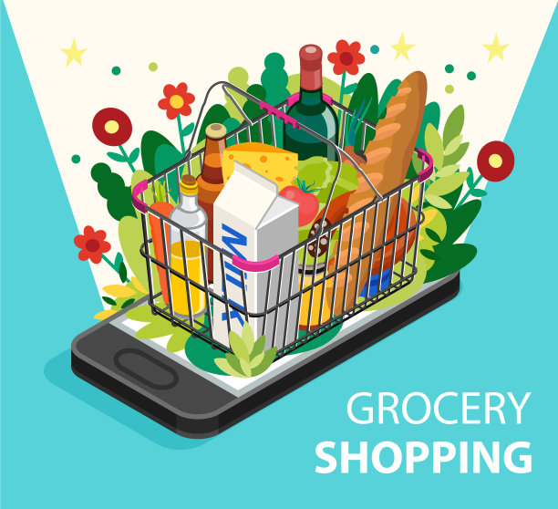 网上购物概念智能手机屏幕图片下载