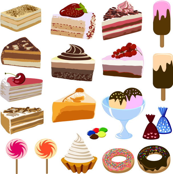 给甜点上色图片下载