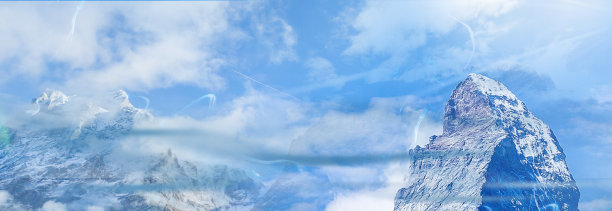 冬天的山间徒步旅行素材图片