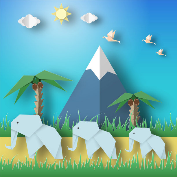 纸折纸的概念图片下载