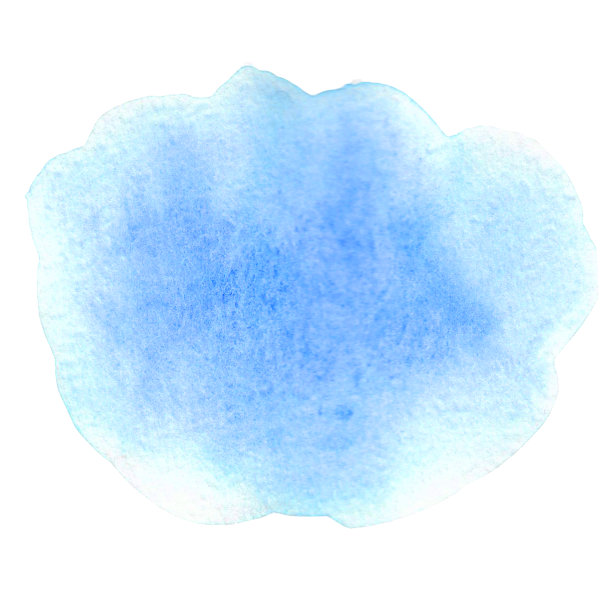 抽象蓝色水彩笔触云图片下载