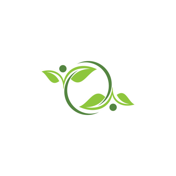 生态图标绿色叶子孤立图片下载