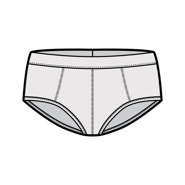 紧身三角裤，弹力腰带，运动紧身衣，技术时尚插画。平的内裤图片下载