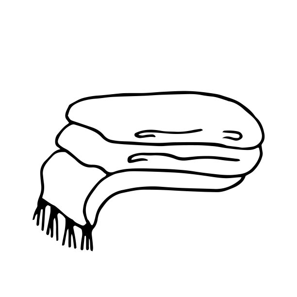 格子毯子素描图标，贴纸手绘矢量涂鸦，斯堪的纳维亚。室内，舒适的家，温暖，设计的单一元素，极简主义，单色图片下载