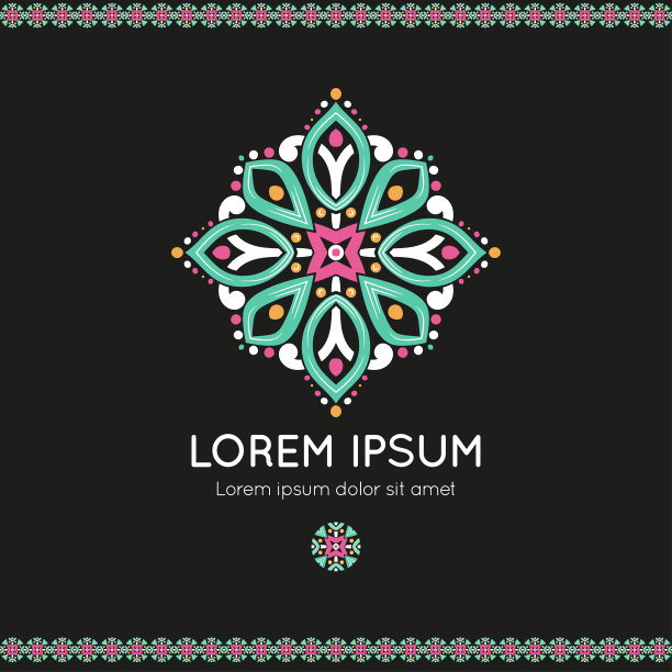 彩色装饰标志。优雅，经典的向量。可用于珠宝、美容、时尚行业。伟大的徽章，字母组合，邀请，传单，菜单，背景，或任何想要的想法。图片下载