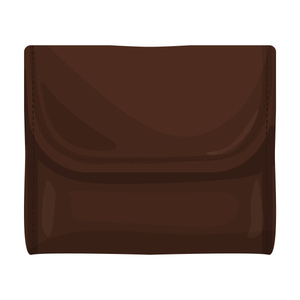 皮革钱包图标卡通图标图片下载