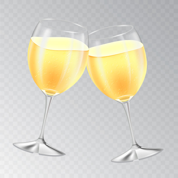 两个碰杯香槟逼真图片下载