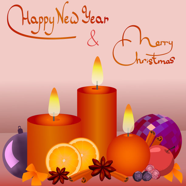 矢量新年背景。新年快乐图片下载