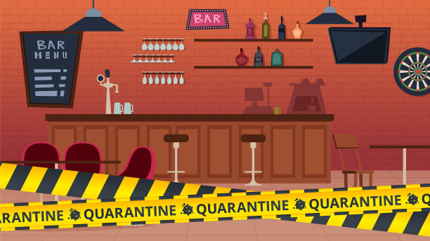隔离酒吧关闭了全球疫情和图片下载