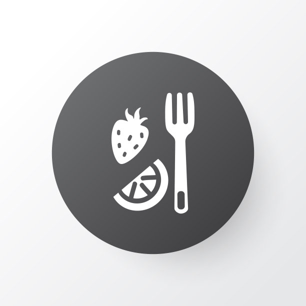 水果叉图标象征优质孤立图片下载