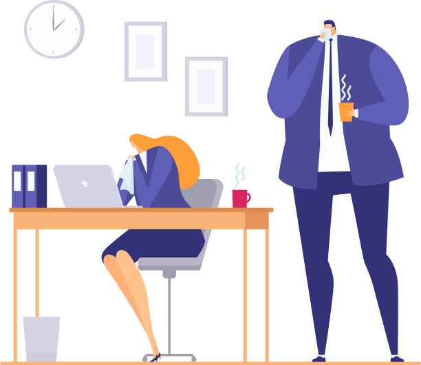 季节性流感期间办公室生病的人图片下载