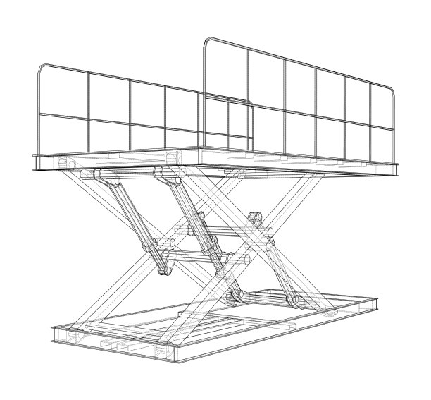 剪刀式升降机概念大纲图片下载