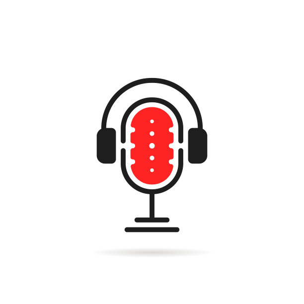 简单的播客图标与耳机图片下载