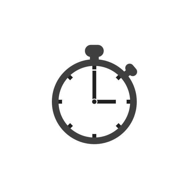 时钟标志图标矢量图片下载