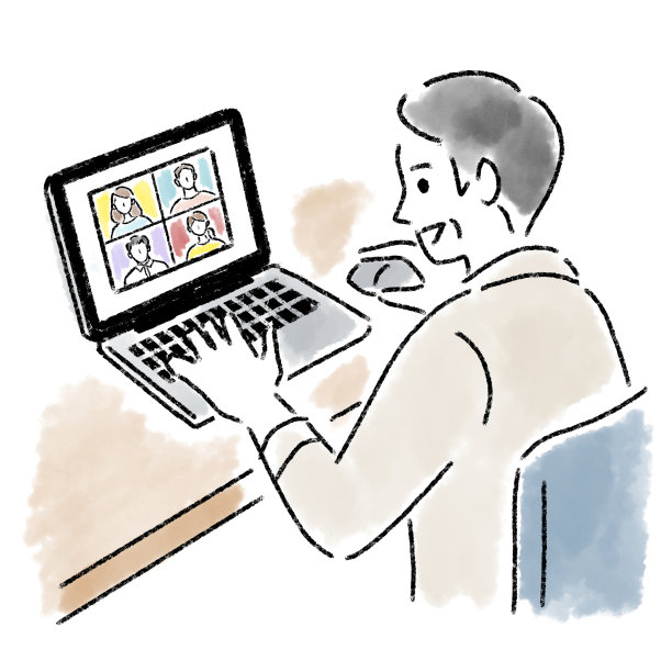 操作笔记本电脑的中年男人图片下载