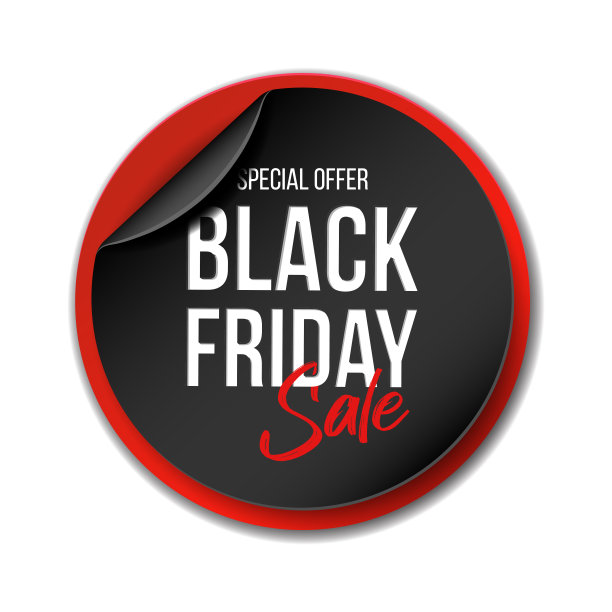 黑色现实曲线纸横幅黑色星期五超级销售。图片下载
