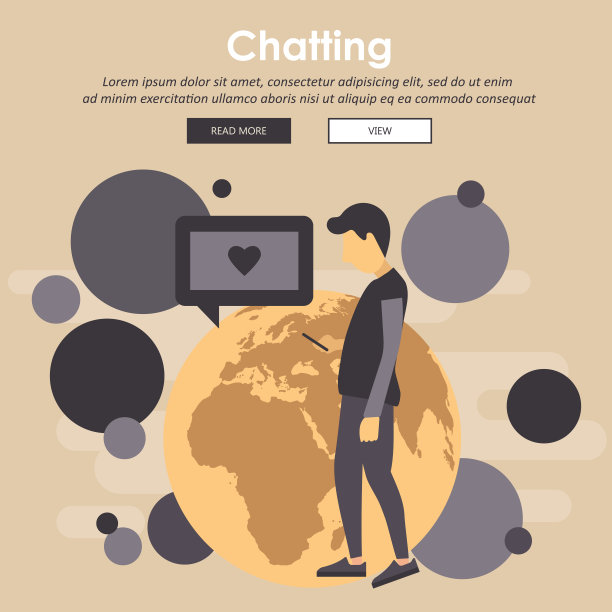 移动应用程序和服务的矢量插图概念。创意平面设计的网站横幅，营销材料，商业展示，在线广告。社交网络的概念。聊天。图片下载