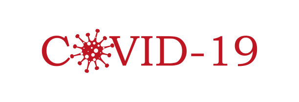 Covid-19冠状病毒概念题字排版设计标志。每股收益图片下载