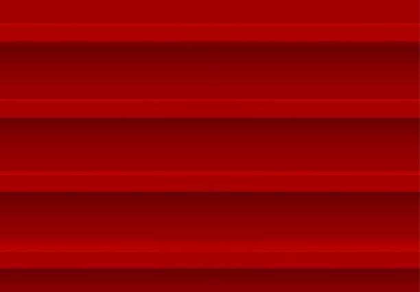 红色的架子在墙上。木制水平现实空架子。矢量图图片下载