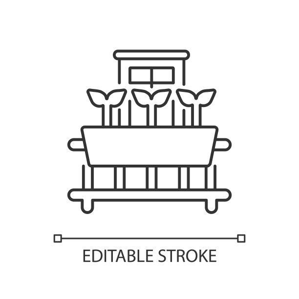 窗台园艺线性图标图片下载