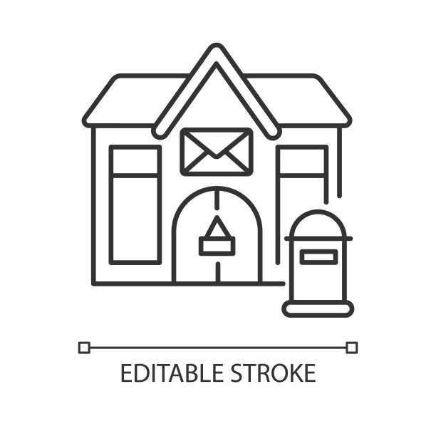 邮局线形图标图片下载